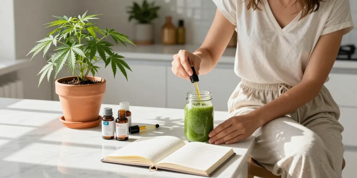 Discover how to koupit u Ministry of Cannabis while enjoying quality CBD oil and organic wellness in a serene kitchen setting.
