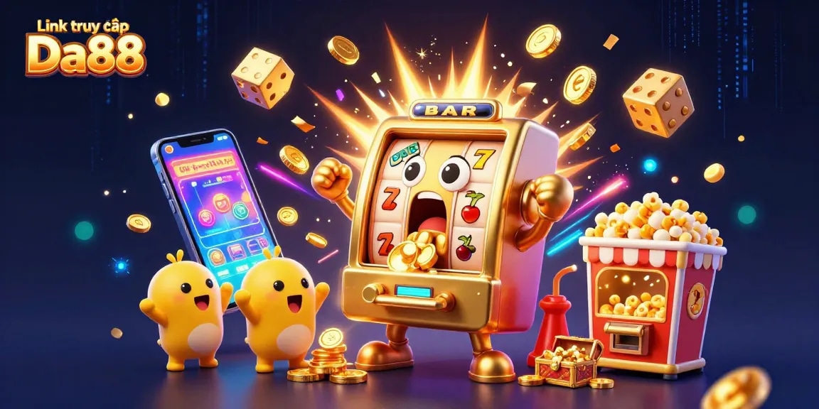 Join the excitement with Link truy cập Da88 as golden slot machines spin jackpots while baby machines celebrate!