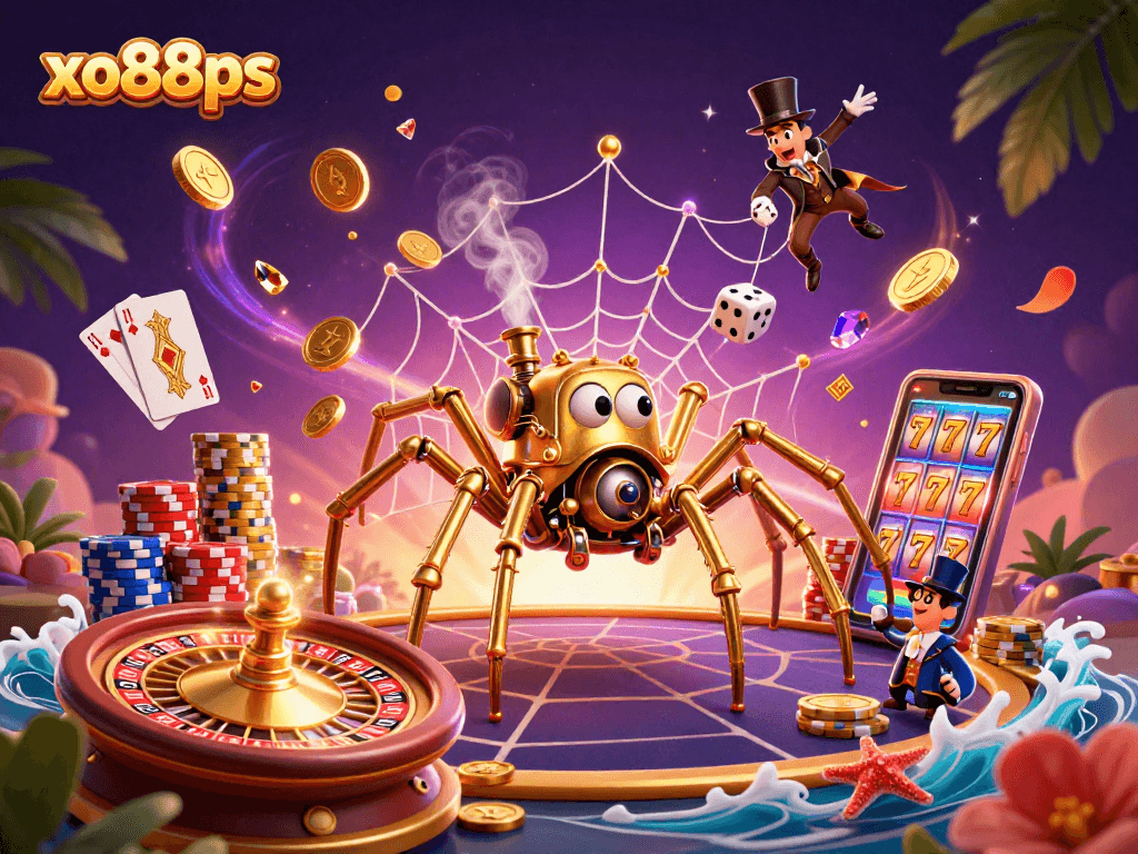 Experience thrilling wins in xo88ps with vibrant 3D gaming, lively characters, and dynamic casino elements.