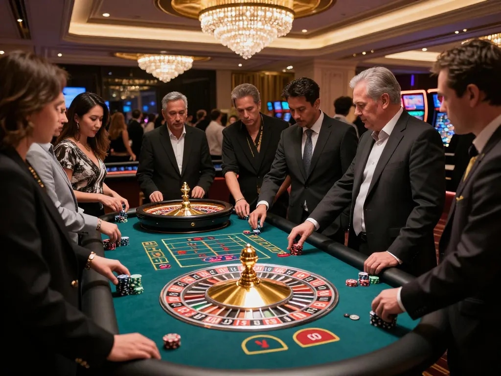 Experience the excitement of Go 99 roulette gameplay with stylish decor and anticipation.