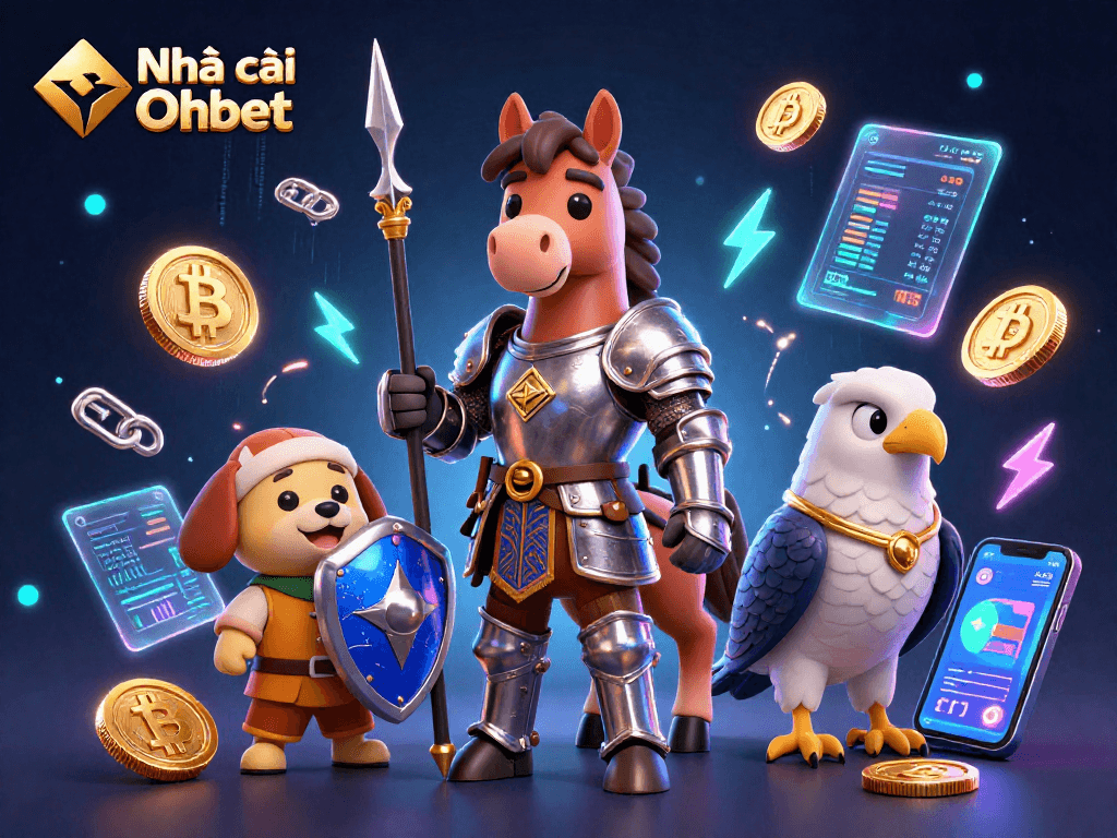 Engage with Nhà cái Oxbet's vibrant gaming world featuring knight-themed crypto assets.
