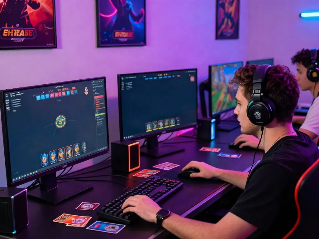 Player enjoying games at Streek Crypto Casino Canada in a vibrant gaming room.