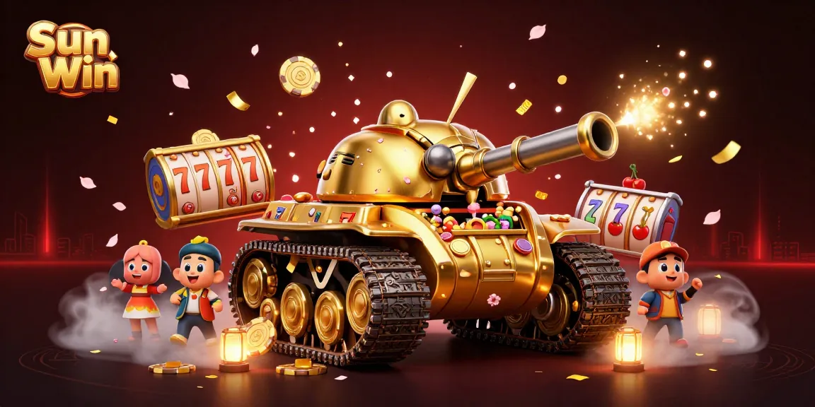 Engage in exciting slots at Sun Win, where a fantasy tank reveals a vibrant casino.