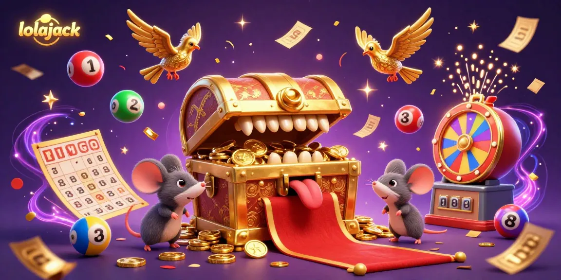 Engage in the thrilling world of lolajack as adventure mice are lured by riches, surrounded by vibrant casino elements.
