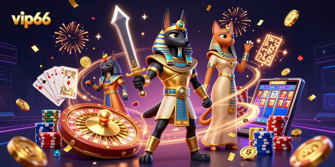 Experience thrilling wins with vip66 as Anubis and Bastet conquer the casino scene.