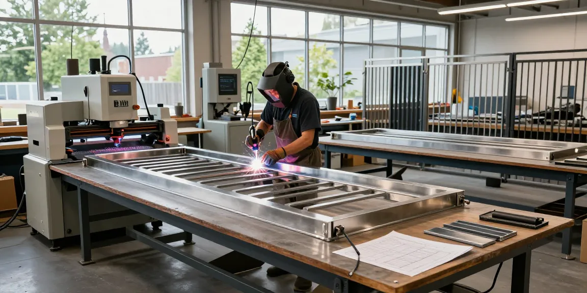 Custom metalwork Vancouver artisans creating unique steel designs in a modern workshop