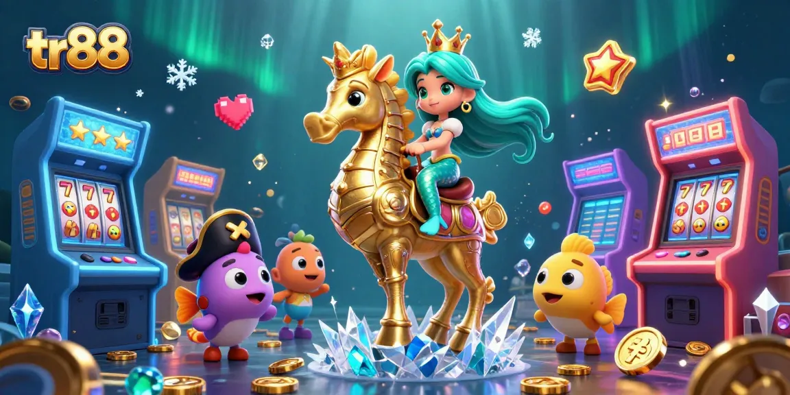 Engage in thrilling gaming adventures with tr88, showcasing a vibrant casino-themed underwater world.