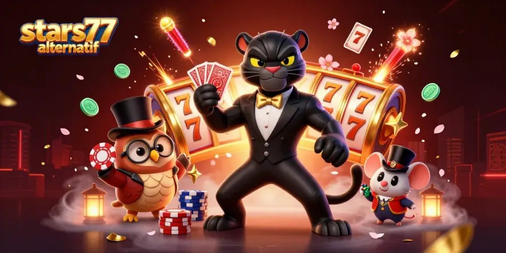 Menang besar dengan strategi pintar melalui permainan di stars77 alternatif, di tengah suasana kasino meriah.