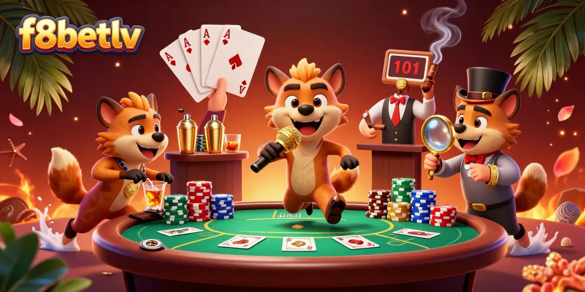 Experience vibrant gaming at f8betlv with hyenas in a thrilling casino scene.