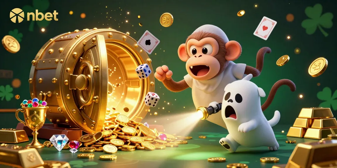 Join the fun at nbet as the mischievous monkey juggles gold and treasures in a lively casino!