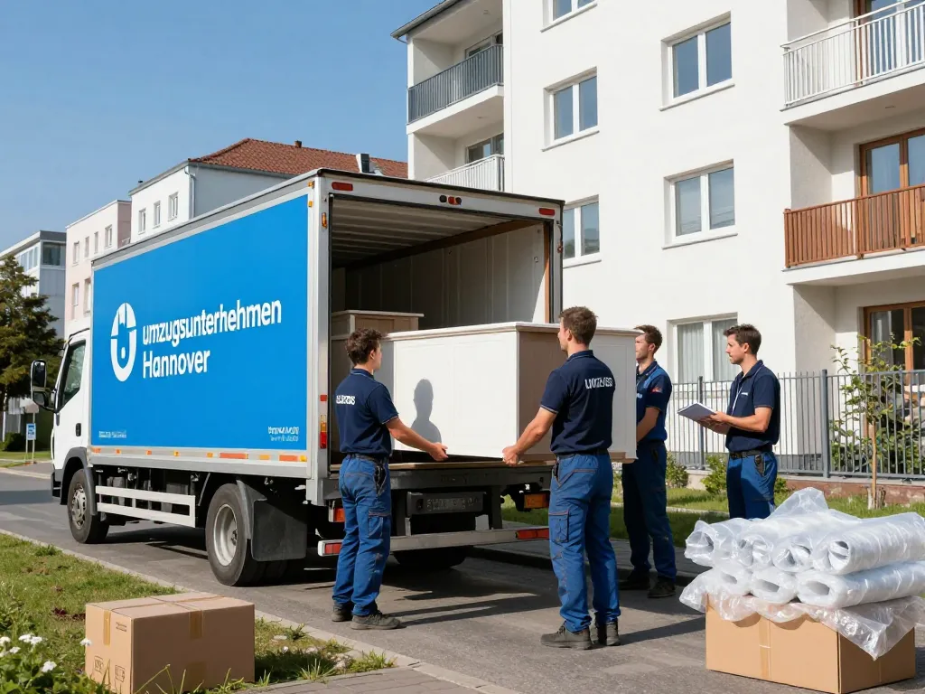 Effizientes Umzugsteam von Umzugsunternehmen Hannover lädt Möbel für einen stressfreien Umzug