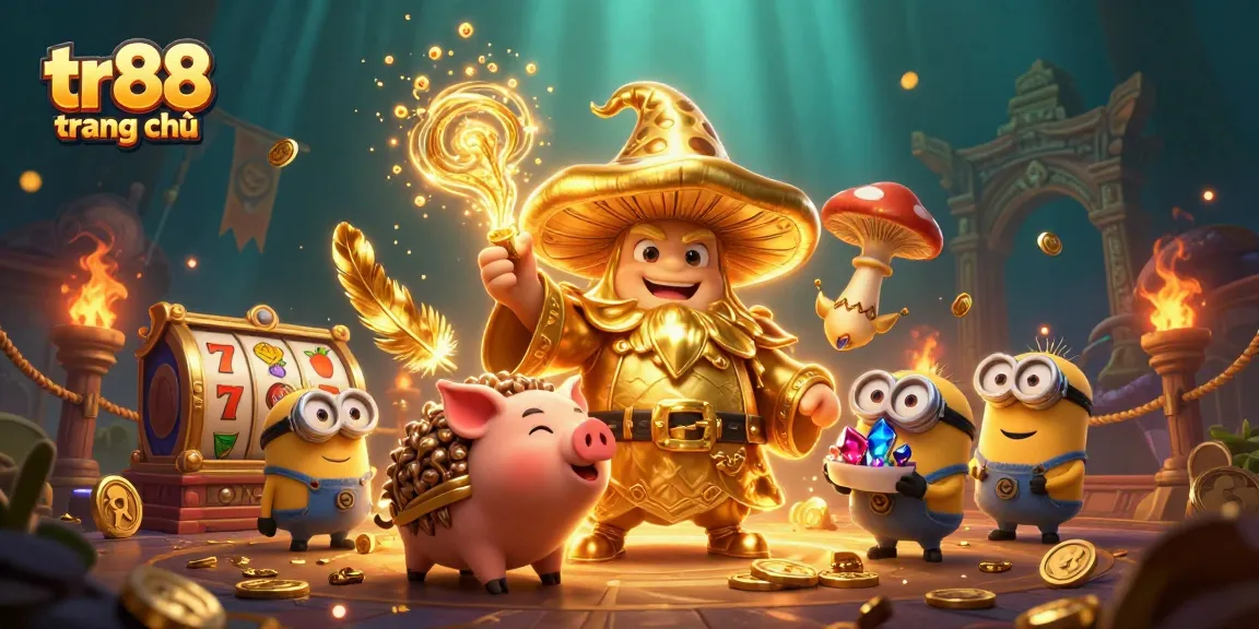 Experience the thrilling world of tr88 trang chủ with a vibrant scene of gold and fortune.