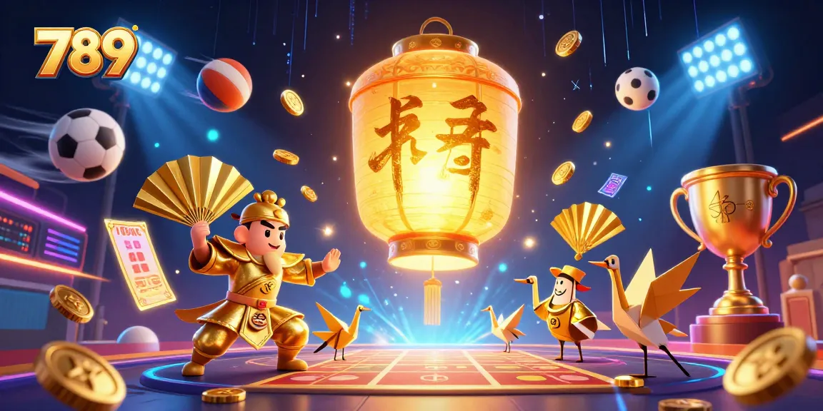 Experience thrilling gaming action at 789, highlighting a vibrant casino scene with sports elements and rich details.