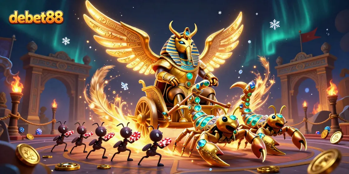 Engage in thrilling gaming at debet88 with vibrant 3D cartoon casino illustration.