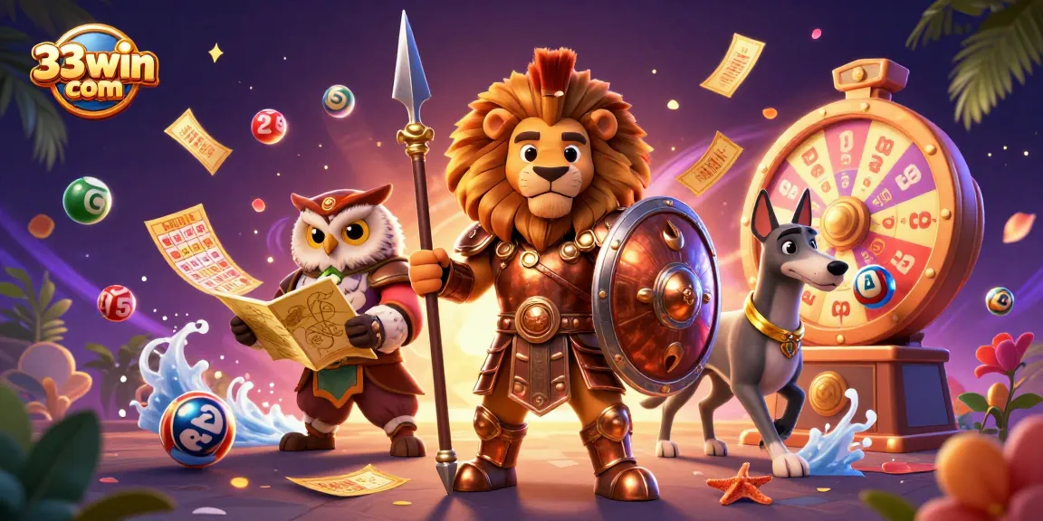 Engage with 33win com's exciting features featuring vibrant lottery elements and a dynamic casino atmosphere.