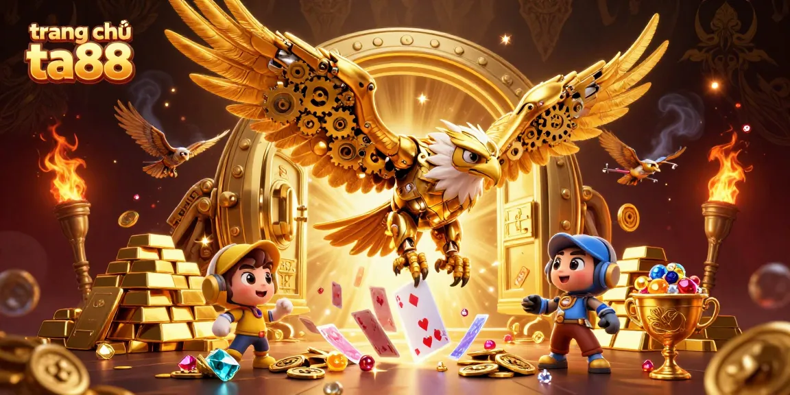 Experience the allure of trang chủ ta88 with a 3D illustration showcasing fortune and excitement.